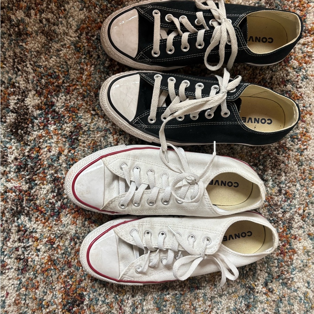 Converse Black and White Sneakers Classic Canvas Low-Top
